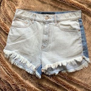 Express Two-Toned Jean Shorts